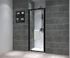 Porte de douche pivotante 80x195 cm profilé noir verre transparent 6 mm Serenity - OCEA