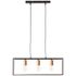 Suspension bois noir E27 3X60W ARICA - BRILLIANT