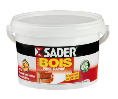 Colle bois prise rapide seau 2,5 kg SADER