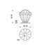 Bouton de meuble zamak diamant diamètre 30 mm REI