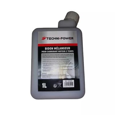 Bidon doseur 1 litre pour mélange 2 temps TECHNI-POWER
