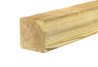 Poteau carré pin bords arrondis traité classe 4 vert - 90 x 90 x 1800 mm - HENRY TIMBER