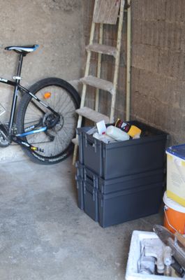 Lot de 5 bacs 30l gris DAVID GEORGES