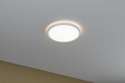 Plafonnier salle de bains LED détecteur de mouvements Atria Shine Ø 30cm blanc IP44 2000 lumens blanc neutre - PAULMANN