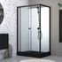 Cabine de douche profilé noir mat et receveur noir 110x80x197 cm Essentiel AURLANE