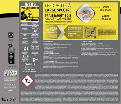 Traitement du bois multi- V33usages 1 L - V33