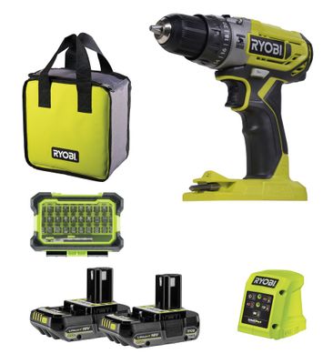 Perceuse à percussion sans fil 18 V ONE+ R18PD2-220SA31 (2 batteries) - RYOBI
