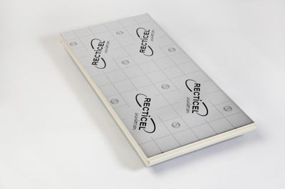 Panneau d'isolation thermique en polyuréthane Fitforall - Épaisseur 100 mm - l.0,60 x L.1,20 m RECTICEL
