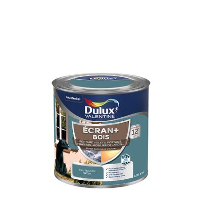Peinture Ecran+ Bois  Satin Bleu Tempête 0,25 L - DULUX VALENTINE