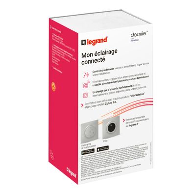 Pack de démarrage éclairage connecté Aluminium - Dooxie with Netatmo LEGRAND