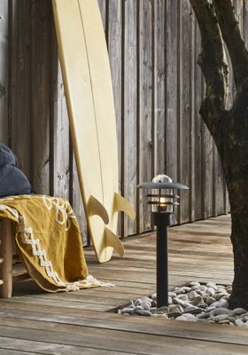 Borne extérieur E27 65cm Nazare noir IP44 60W - COREP