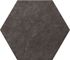 Carrelage sol intérieur hexagone noir BIBULCA ép 9 mm 20 x 17,5 cm paquet de 0,71 m² IMSO