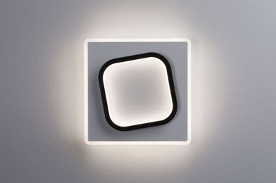 Applique murale LED design 1640 lumens lumière blanc neutre carrée Noir/blanc - 2Form PAULMANN
