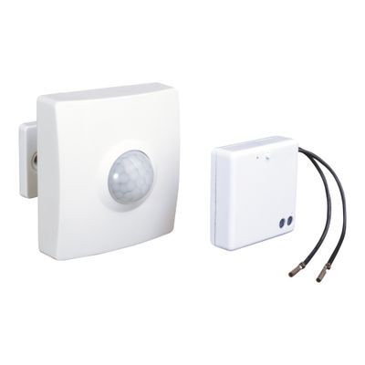 Kit d'installation détecteur infrarouge sans fil blanc - TIBELEC