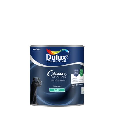 Peinture crème de couleur Marine satin 0,5L - DULUX VALENTINE