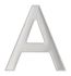 Lettre A adhésive hauteur 76 mm inox THIRARD