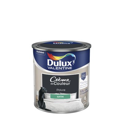 Peinture Crème de Couleur Poivre satin 0,5 L - DULUX VALENTINE