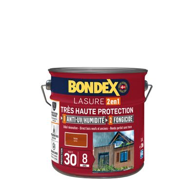 Lasure très haute protection 8 ans teck 2,5 L - BONDEX