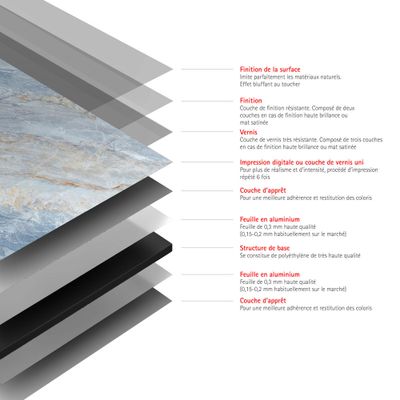 Panneau mural de douche 100x255 cm marbre bleu DécoDesign Softtouch - SCHULTE