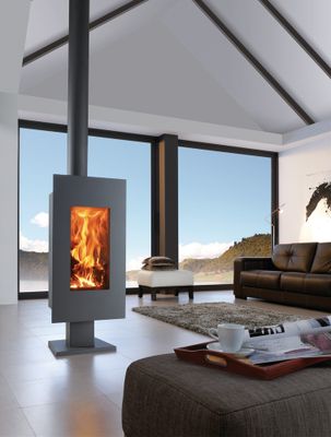 Poêle à bois sur pied 8 kW OSAKA 7 étoiles flammes vertes, Livraison à domicile incluse - PANADERO
