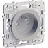 Prise 2 pôles + terre aluminium - Odace SCHNEIDER ELECTRIC