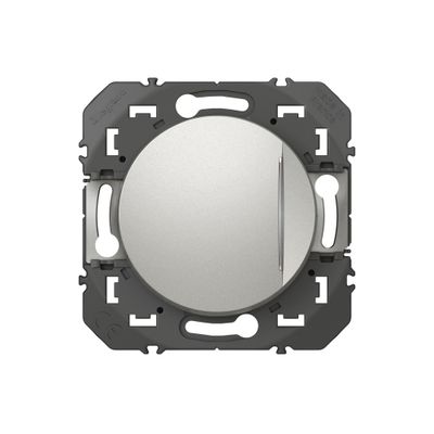 Bouton poussoir encastrable avec voyant lumineux Aluminium - Dooxie LEGRAND