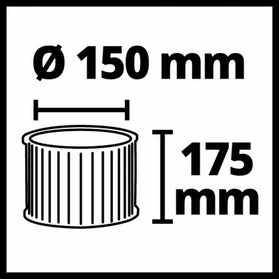 Filtre plissé pour aspirateur à poussière classe L - EINHELL
