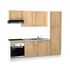 Cuisine complète en kit L.240 cm effet chêne