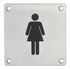 Plaque signalétique à visser Wc femme 100 x 100 mm THIRARD