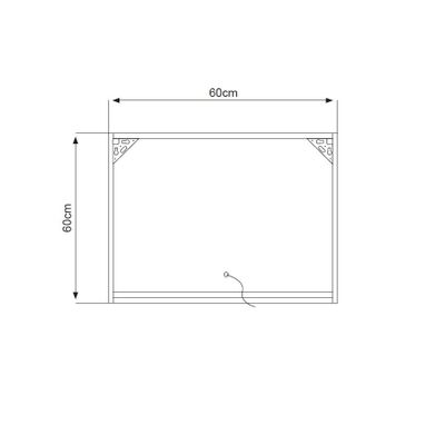 Armoire de toilette lumineuse LED Giulia 80 x 60 x 17 cm MP GLASS