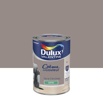 Peinture crème de couleur satin terre cendre 1,25 L- DULUX VALENTINE