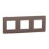 Plaque de finition 3 postes chocolat/ anthracite - Unica studio SCHNEIDER ELECTRIC