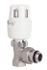 Robinet de radiateur thermostatique équerre nickelé Femelle 15/21 SOMATHERM