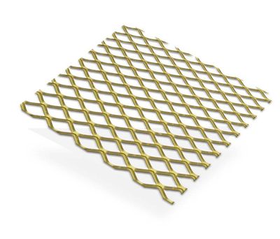 Tôle aluminium anodisé métal déployé or 250 x 500 mm épaisseur 0,8mm CQFD