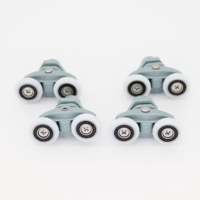 Roulettes double corps grises pour portes de douche diamètre 20mm - AURLANE