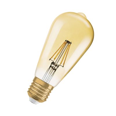 Ampoule LED Edison 1906 filament ambrée variable E27 7 W = 725 lumens blanc chaud OSRAM