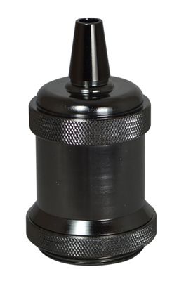 Douille électrique E27 métal noir perle chromé - TIBELEC