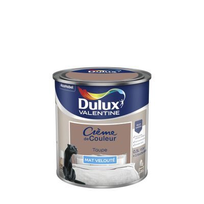 Peinture Crème De Couleur  Mat Taupe 0,5 L - DULUX VALENTINE