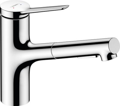 Robinet de cuisine chrome avec douchette extractible 2 jets EcoSmart Zesis M33 - HANSGROHE