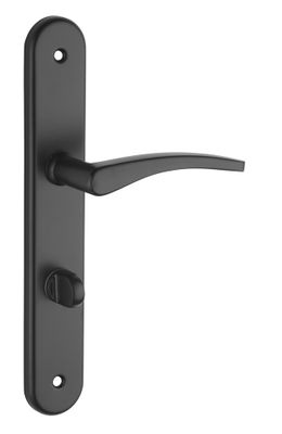 Poignées de porte sur plaques à condamnation Vesta noir entraxe 195 mm THIRARD