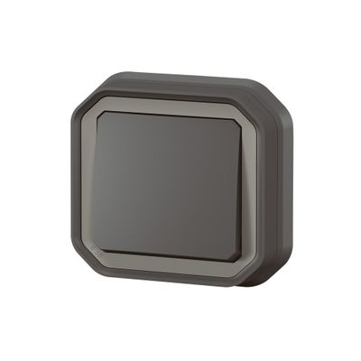 Interrupteur va-et-vient étanche IP55 encastrable Anthracite - Plexo LEGRAND