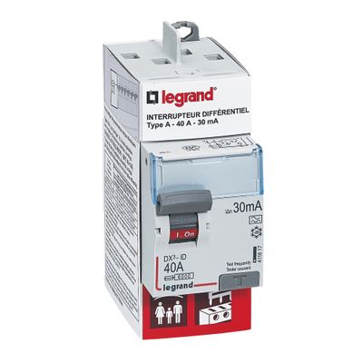Interrupteur différentiel 40A 2 pôles 30mA type A - LEGRAND