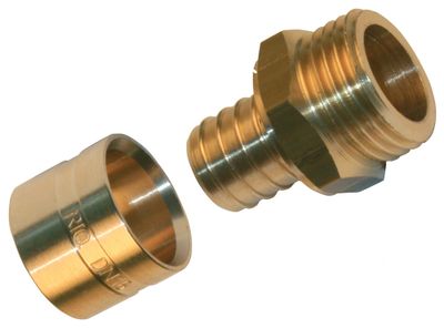 Manchon à glissement mâle 20/27 3/4 pour tube PER diamètre 13/16 mm