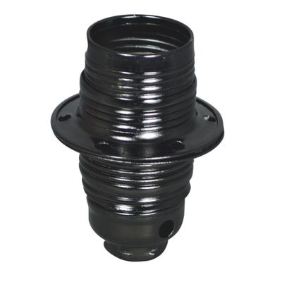 Douille électrique E14 métal noir chromé - TIBELEC