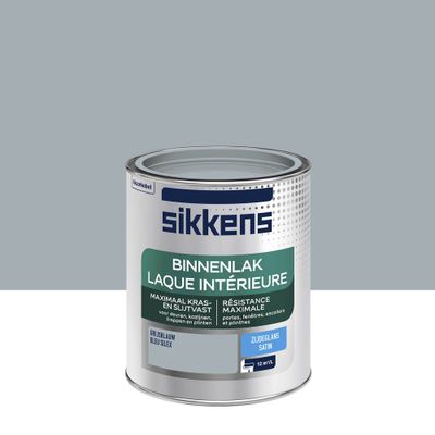 Peinture Laque intérieure bleu silex satin 0,75 L - SIKKENS