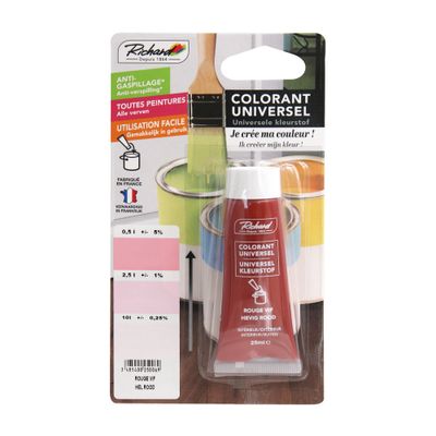 Colorant universel pour peinture 25 ml rouge vif RICHARD
