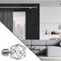 Embout déco géometrique en métal diam 28 mm Finition Chrome mat- MOBOIS