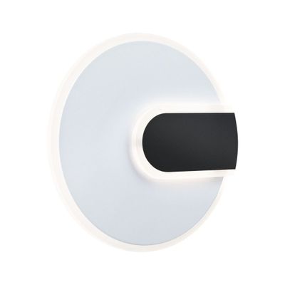 Applique murale LED design 1210 lumens lumière blanc neutre ronde Noir/blanc - 2Form PAULMANN