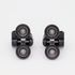 Roulettes simple corps noires pour portes de douche diamètre 23mm - AURLANE