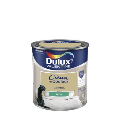 Peinture Crème de Couleur Bambou satin 0,5 L - DULUX VALENTINE